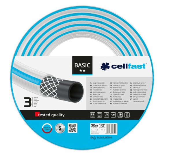 Шланг Cellfast BASIC 1/2" 30м. садовый 10-401