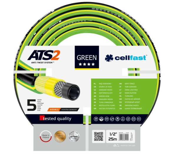 Шланг Cellfast GREEN 1/2" 25м. садовый 15-100